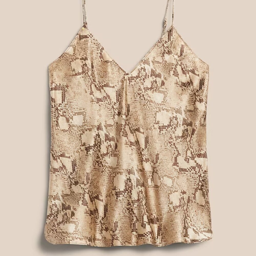 NWT Banana Republic Bliss Silk Camisole Python S - Picture 3 of 12